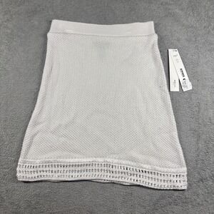 Aqua Girls White Crochet Skirt Size XL New